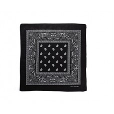 Black Paisley Bandana Head Scarf