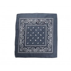 Grey Paisley Bandana Head Scarf