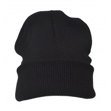 Plain Black Casual Warm Winter Beanie Hat (Pack of 1)