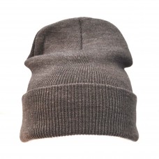 Plain Grey Casual Warm Winter Beanie Hat (Pack of 1)