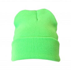 Plain Green Casual Warm Winter Beanie Hat (Pack of 1)
