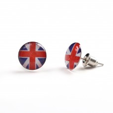 Great Britain Union Jack Stainless Steel Unisex Stud Earrings
