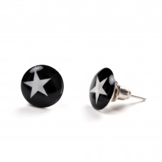 White Star Stainless Steel Unisex Stud Earrings