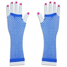 Long Fishnet Gloves Party Fancy Dress Tutu (Blue) Long Fishnet Gloves Party Fancy Dress Tutu (Blue)