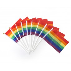 Handheld Desktop Gay Pride Rainbow Flags (Pack of 1)