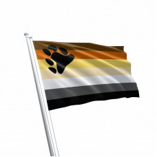 Large Bear Gay Pride LGBT Rainbow Flag (90cm x 150cm)