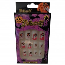 12 Halloween Themed Fake Nails with Glue (HN7)