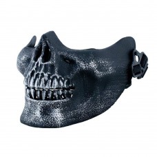 Silver Half Skull Halloween Mask (HM26)