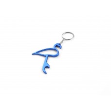 Flamingo Blue Bottle Opener Keyring
