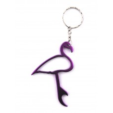 Flamingo Purple Bottle Opener Keyring