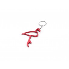 Flamingo Red Bottle Opener Keyring
