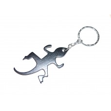 Lizard Black Bottle Opener Keyring