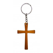 Christan Cross Gold Metal Keyring