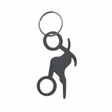 Motorbike Black Metal Keyring