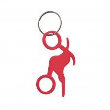 Motorbike Red Metal Keyring
