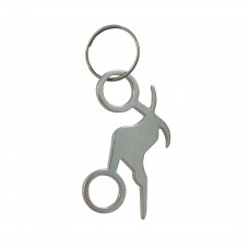 Motorbike Silver Metal Keyring