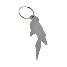 Parrot Silver Bottle Opener Keyring