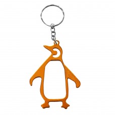 Penguin Gold Bottle Opener Keyring