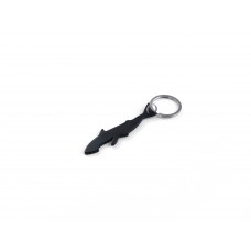 Shark Black Bottle Opener Keyring