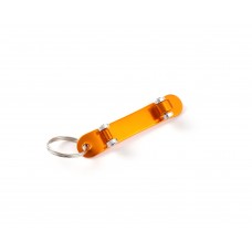 Skateboard Gold Metal Keyring