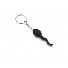 Sperm Shaped Keychain Black