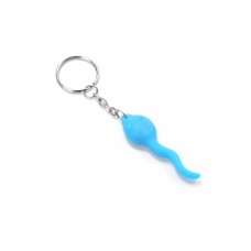 Sperm Shaped Keychain Blue