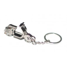 Scooter Metal Silver Keyring