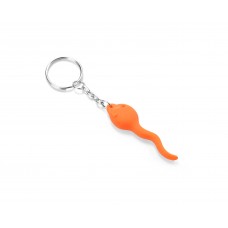 Sperm Shaped Keychain Orange