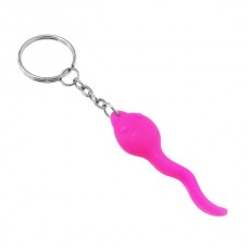 Sperm Shaped Keychain Pink