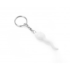 Sperm Shaped Keychain White