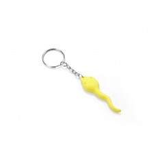 Sperm Shaped Keychain Yellow
