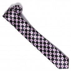 Mens Purple Squares Pattern Neck Tie (Ti27)