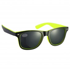 2-Tone Black and Bright Yellow Drifter Style Sunglasses UV400 Protection Unisex (Pack of 10) (SG-129)