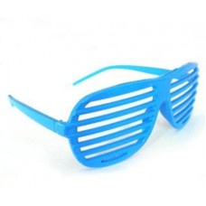 Baby Blue Shutter Shades Fun Novelty Plastic Party Sunglasses