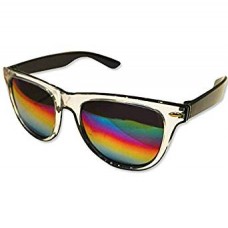 Clear Drifter Style Sunglasses With Rainbow Lens UV400 Protection Unisex Clear Drifter Style Sunglasses With Rainbow Lens UV400 Protection Unisex