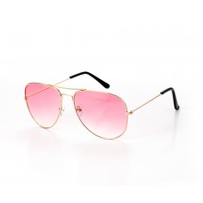 Pilot Style Pink Lens Sunglasses Designer Unisex UV400 Protection Shades