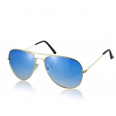 Pilot Style Blue Lens Sunglasses Designer Unisex UV400 Protection Shades Pilot Style Blue Lens Sunglasses Designer Unisex UV400 Protection Shades