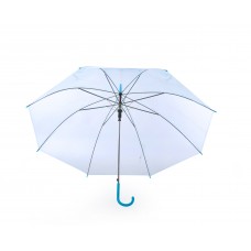 Blue Transparent Unisex Stick Umbrella Brolly Quick Release
