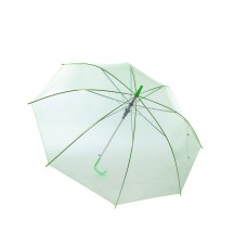 Green Transparent Unisex Stick Umbrella Brolly Quick Release