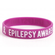 Epilepsy Awareness Purple Silicone Wristband (Pack of 1)