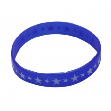 Dark Blue Star Silicone Wristband