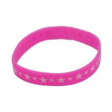 Pink Star Silicone Wristband