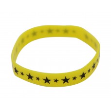 Yellow Star Silicone Wristband