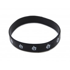 Anarchy Black Silicone Wristband (Pack of 1)