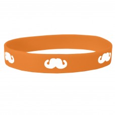 Orange Moustache Movember Silicone Wristband Orange Moustache Movember Silicone Wristband