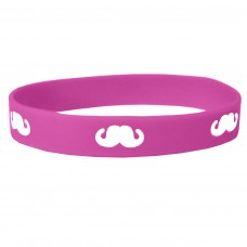 Pink Moustache Movember Silicone Wristband Pink Moustache Movember Silicone Wristband