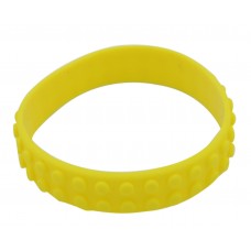 Yellow Toy Block Bricks Silicone Wristband