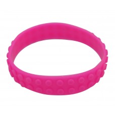 Pink Toy Block Bricks Silicone Wristband