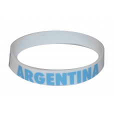 Argentina White World Cup Olympics Silicone Wristband (Pack of 1)