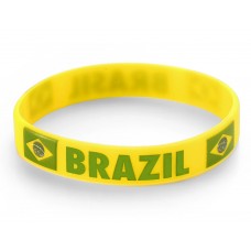 Brazil Yellow World Cup Olympics Silicone Wristband (Pack of 1)